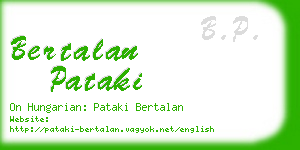 bertalan pataki business card